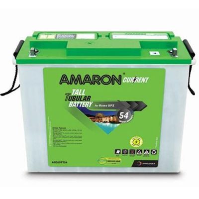 AMARON Current – AR200TT54 (AAM-CR-AR200TT54) 200 Ah Tall Tubular Inverter Battery for Home, Office & Shops